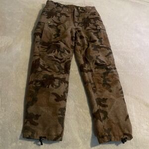 Vintage Weatherby Wool Blend Camo Cargo Hunting Pants Men Large Brown Camouflage